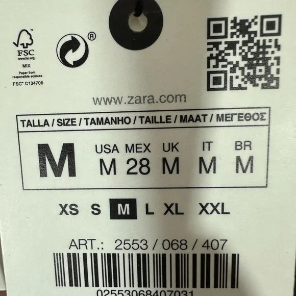 NWT Zara Blue Denim Midi Bustier Corset Party Dress Medium - Picture 13 of 16